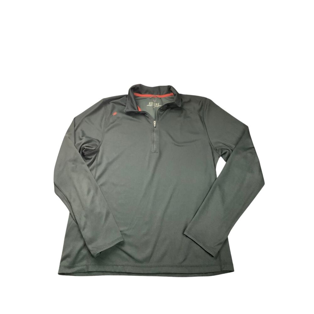 Rhône Mens M Polartec Black Quarter Zip Pullover Performance Athletic Running